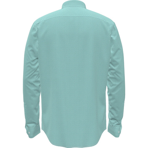 Poplin Mini Floral Geo Print Shirt-Shirts-Original Penguin