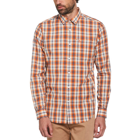 Poplin Plaid Shirt (Red Clay) 