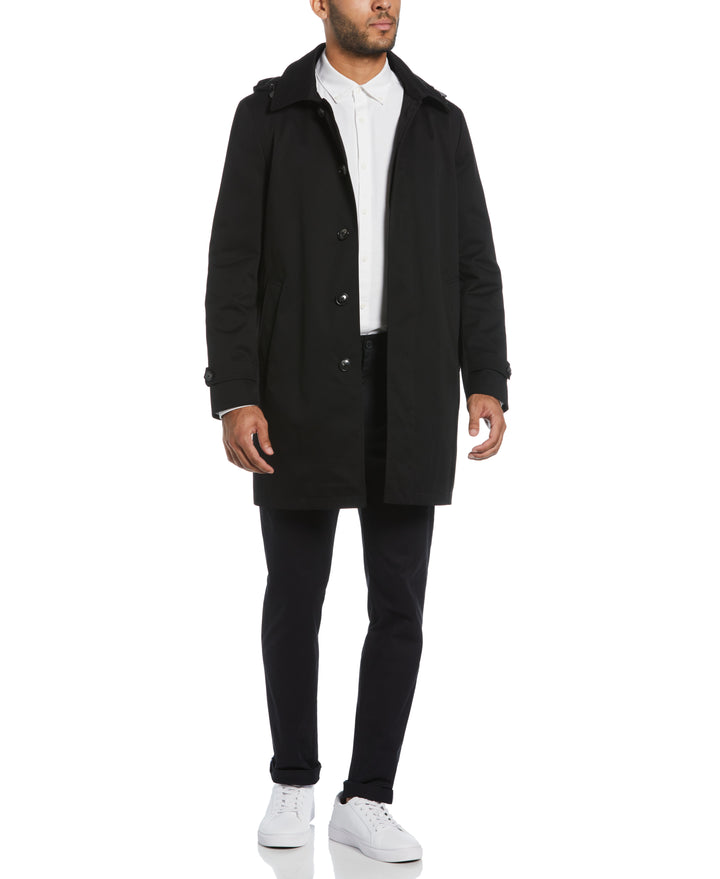 Black Portland Rain Coat  (Black) 