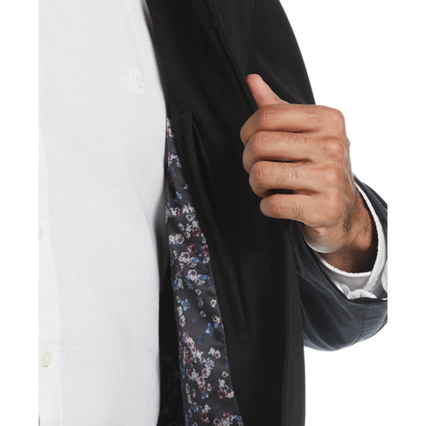 Black Portland Rain Coat  (Black) 