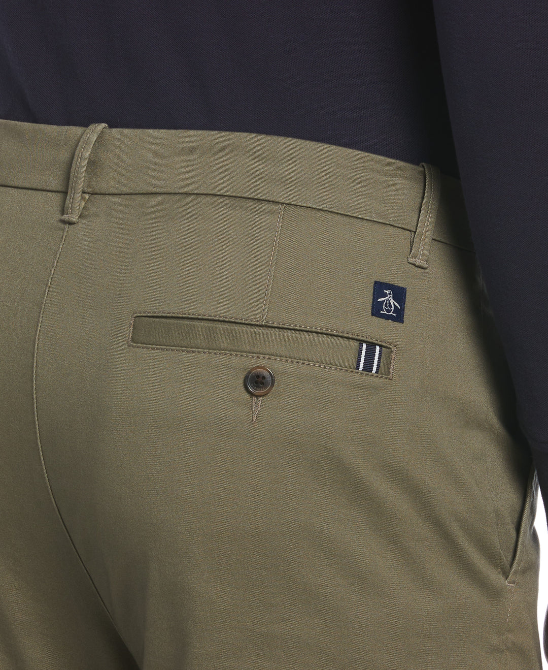 Basic Recycled Cotton Chino Trousers (Dusty Olive) 
