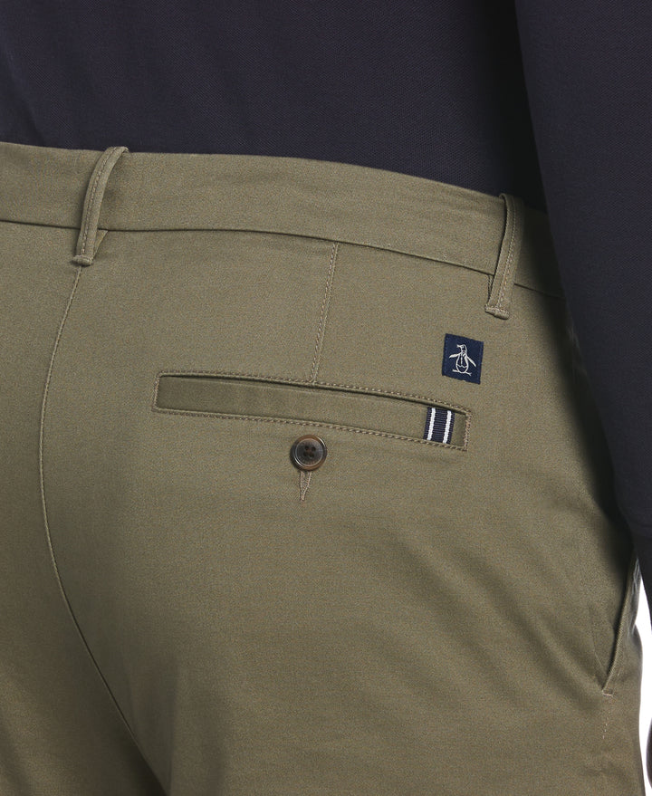 Basic Recycled Cotton Chino Trousers (Dusty Olive) 