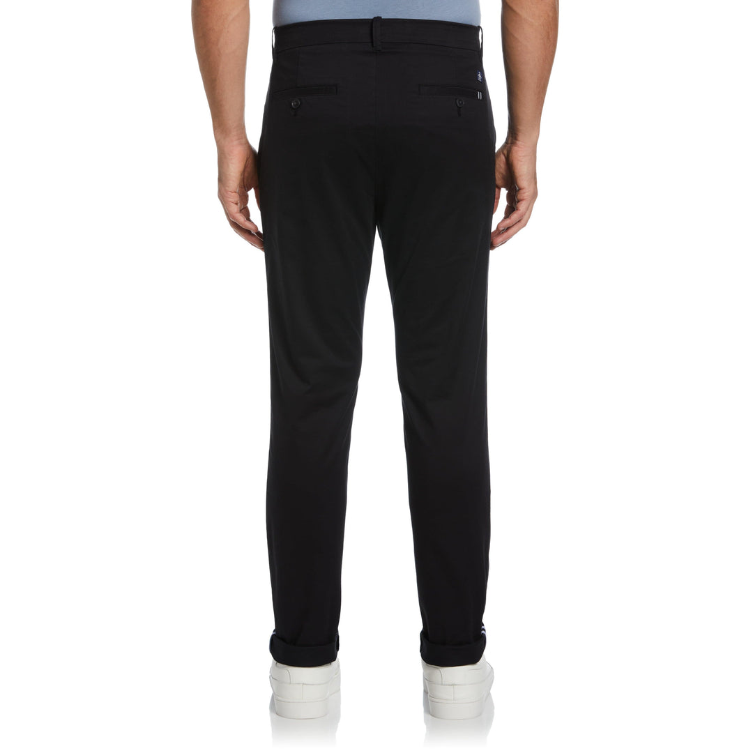 Recycled Cotton Stretch Twill Chino Pant (True Black) 