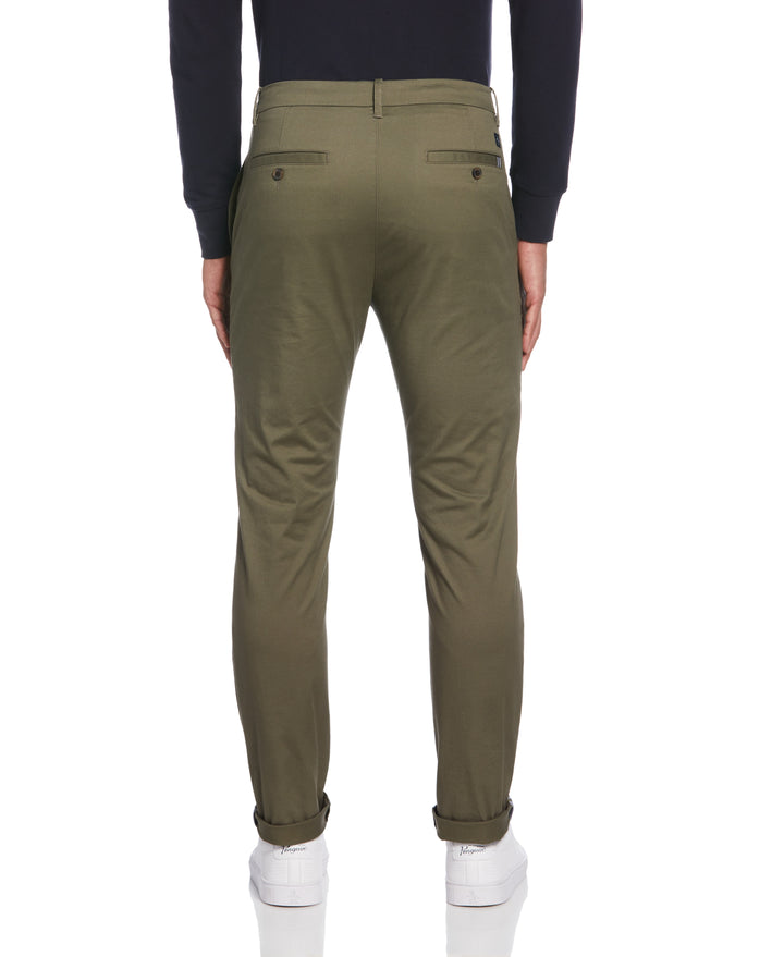 Basic Recycled Cotton Chino Trousers (Dusty Olive) 