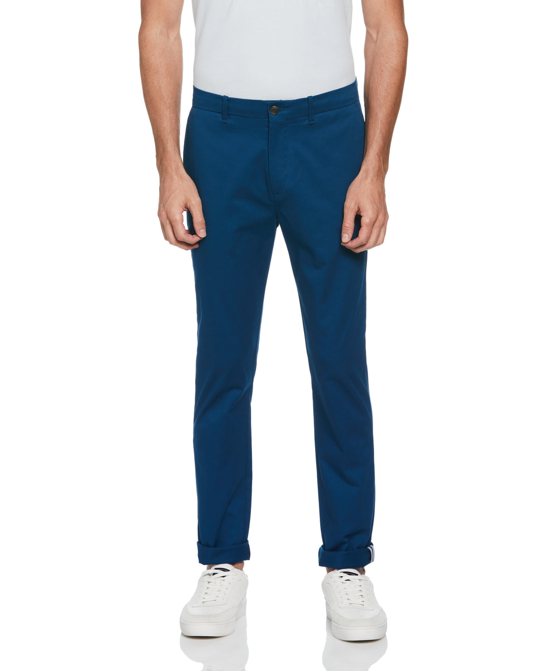 Basic Recycled Cotton Chino Trousers (Poseidon Blue) 