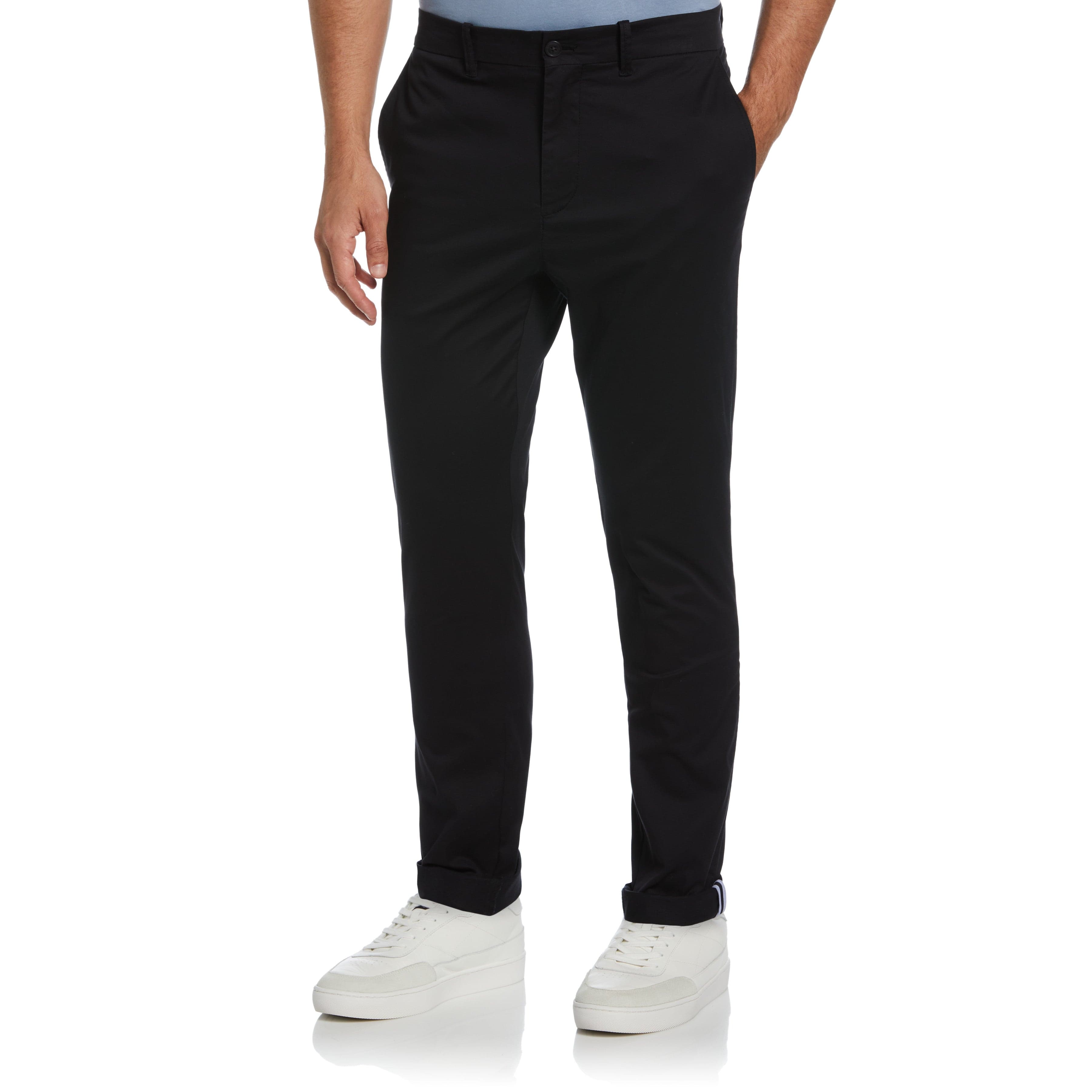 Original Penguin Men's Premium Slim Fit Stretch Chino Pants in Castlerock-RT/Gray, Size 36