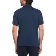 Premium Stripe Short Sleeve Polo Shirt (Dress Blues) 