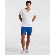 Space Dye Striped Polo Shirt (Bright White) 