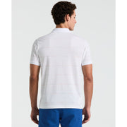 Space Dye Striped Polo Shirt (Bright White) 