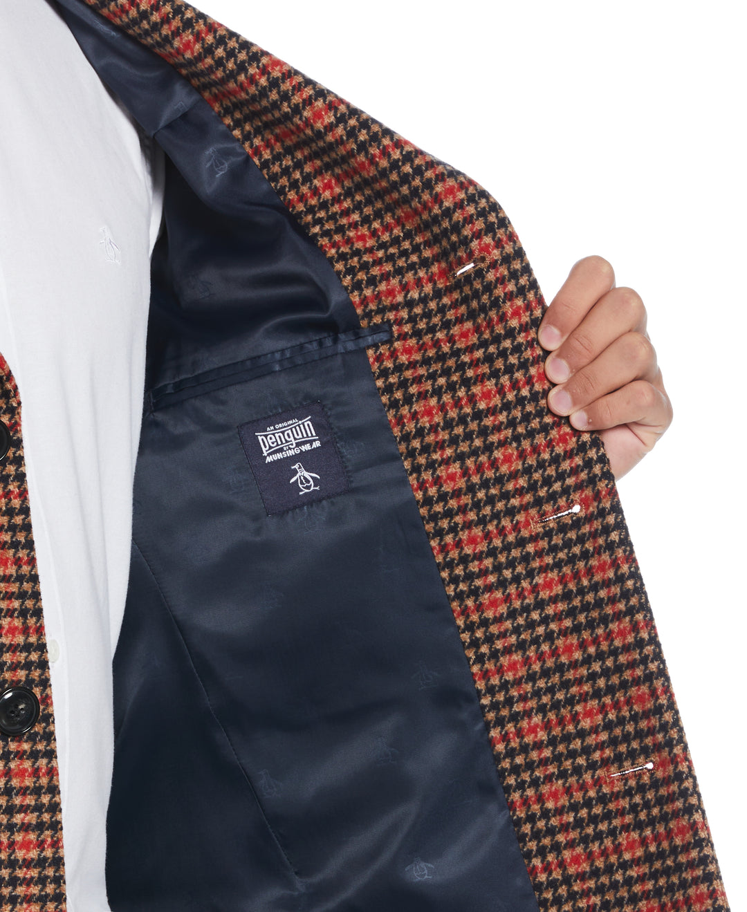 Tan Priel Overcoat (Tan/Red) 