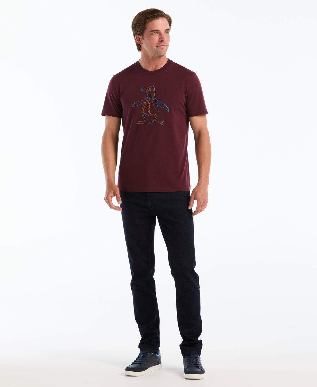 Cotton Graphic Tee with Puff Logo Pete (Port Royale) 