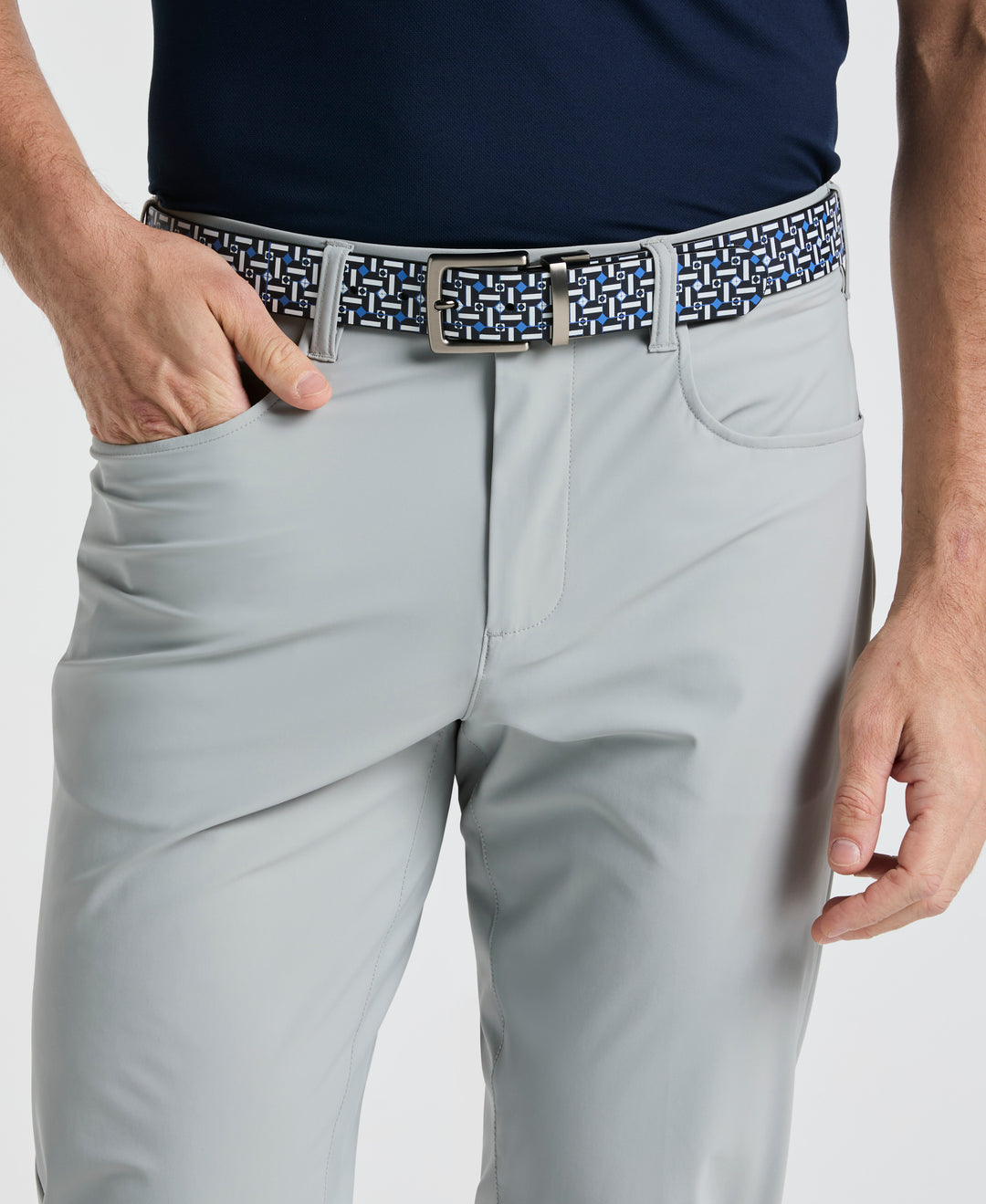 Pull On Nylon Golf Pant  (Quarry) 