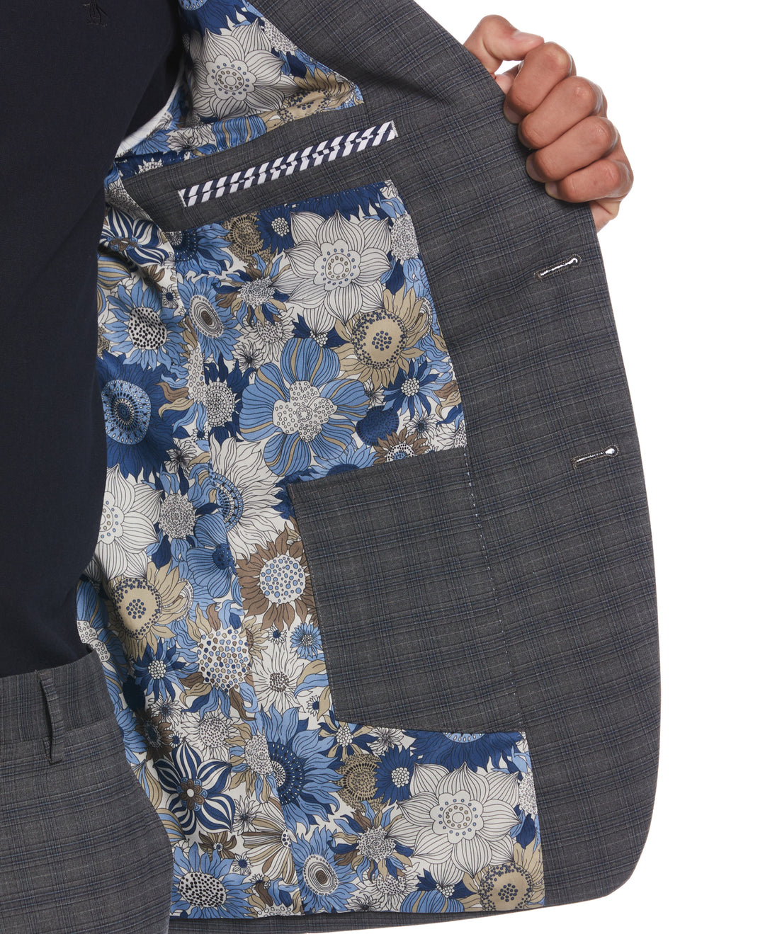 Suit Jacket  (Grey/Blue) 