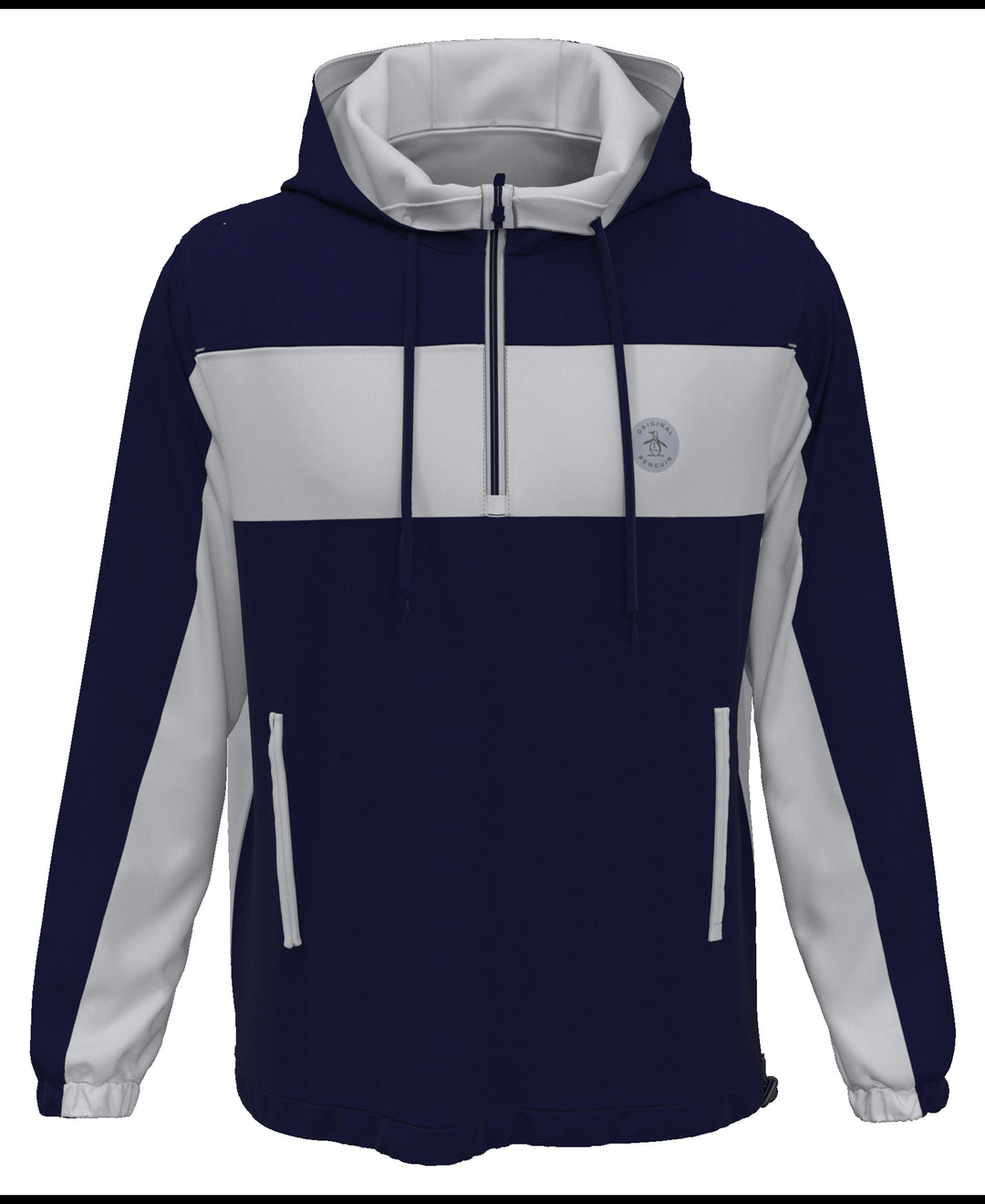1/4 Zip Color Block Golf Windbreaker Jacket (Black Iris/Pearl Bl) 