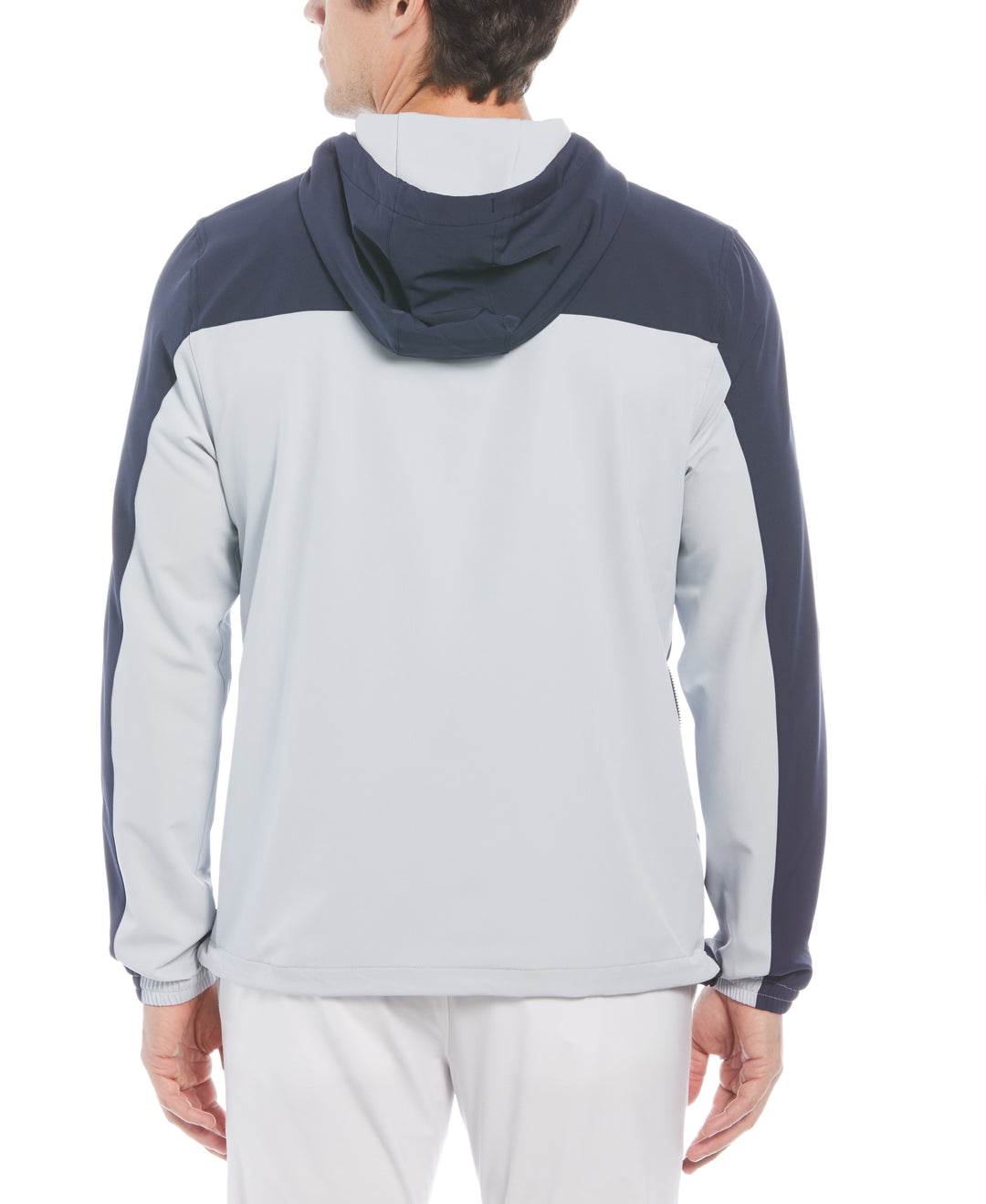 1/4 Zip Color Block Golf Windbreaker Jacket (Black Iris/Pearl Bl) 