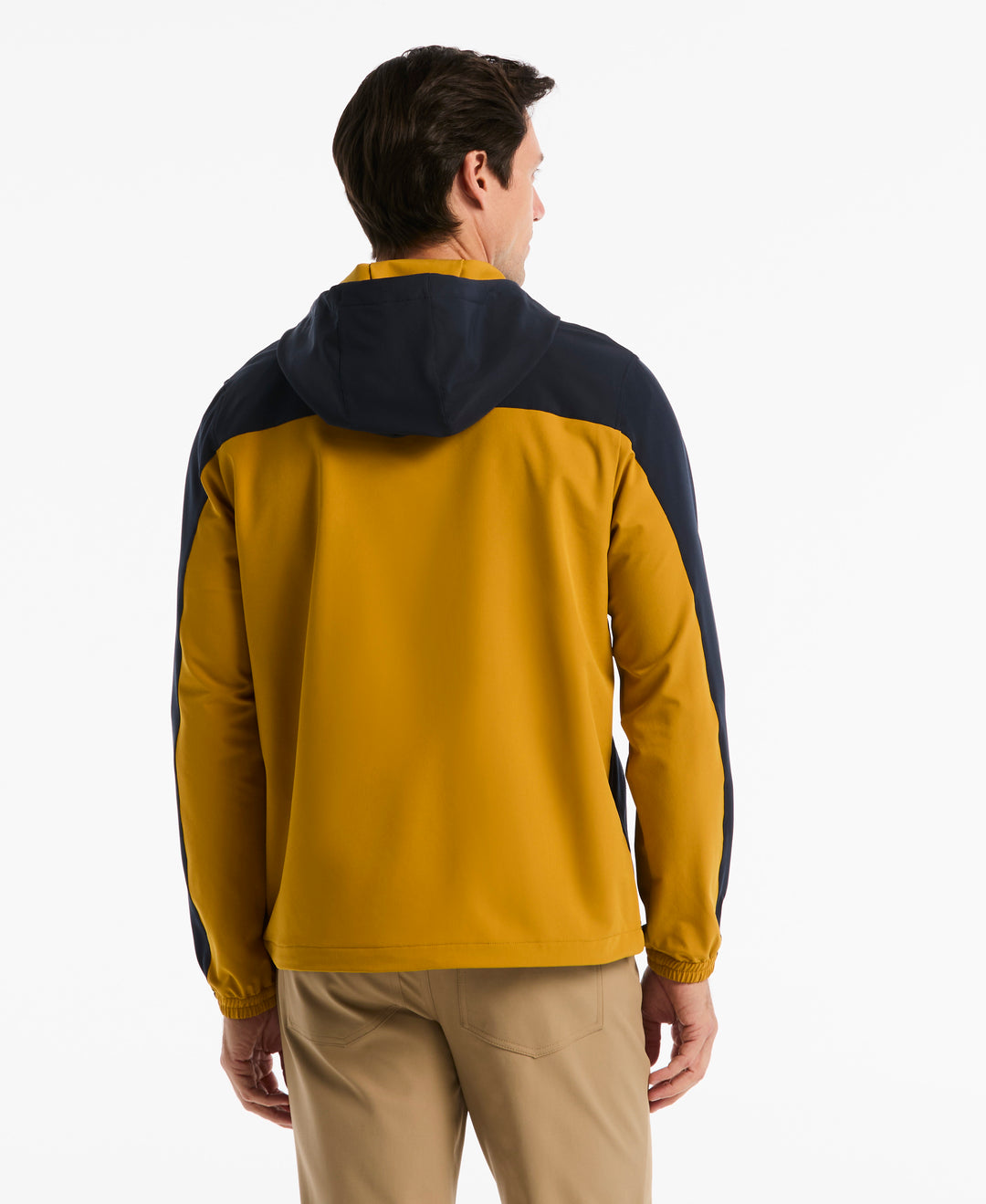 1/4 Zip Color Block Golf Windbreaker Jacket (Black Iris) 