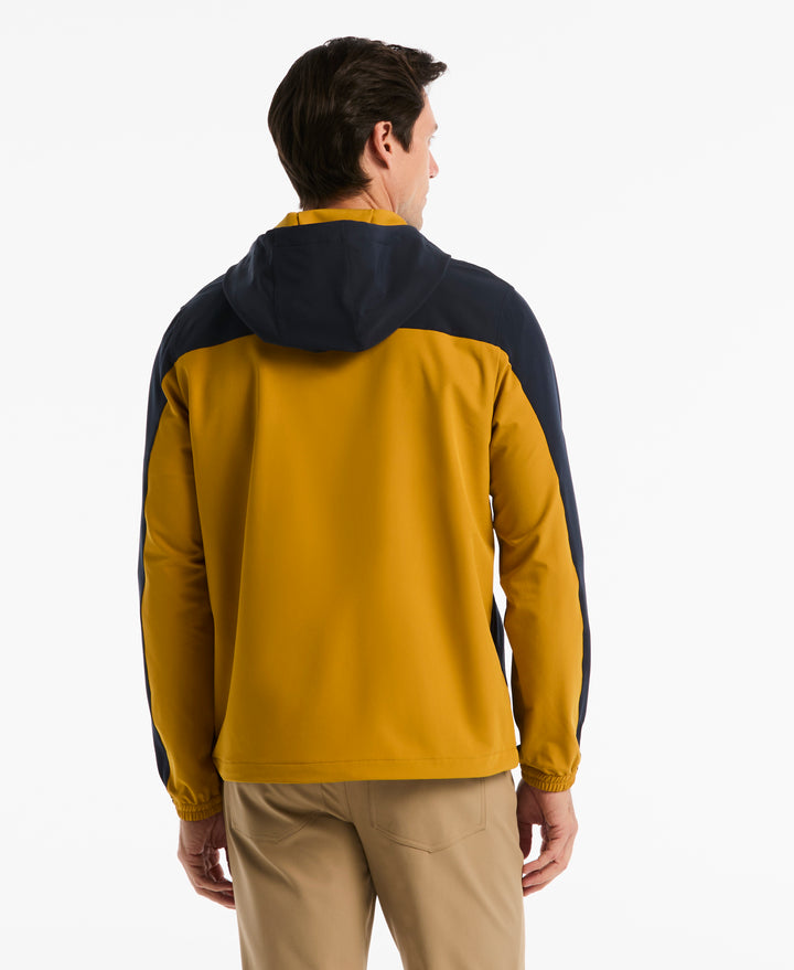 1/4 Zip Color Block Golf Windbreaker Jacket (Black Iris) 