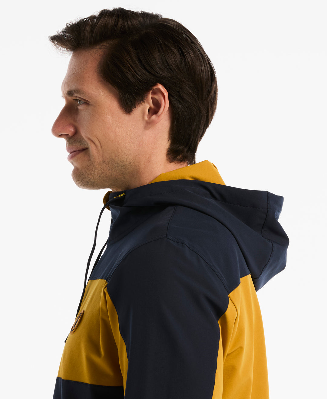 1/4 Zip Color Block Golf Windbreaker Jacket (Black Iris) 