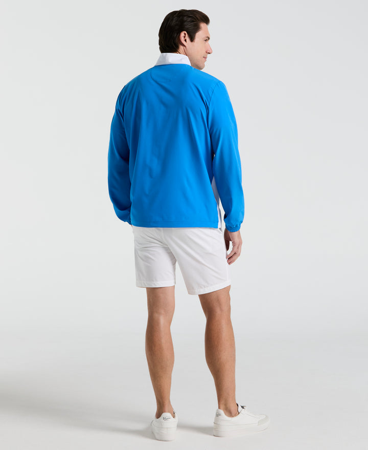 1/4 Zip Lightweight Color Block Layering Golf Shirt (French Blue) 