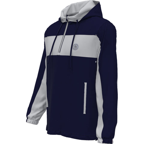 1/4 Zip Color Block Windbreaker (Black Iris/Pearl Bl) 