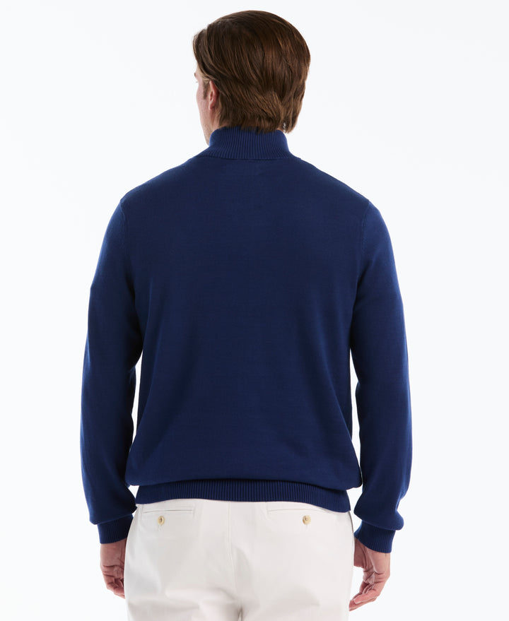Quarter Zip Degrade Striped Sweater (Blue Depths) 