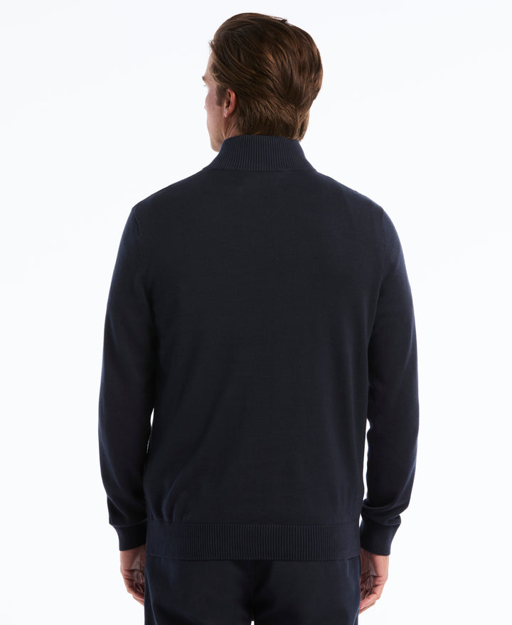 Quarter Zip Degrade Striped Sweater-Sweaters-Original Penguin