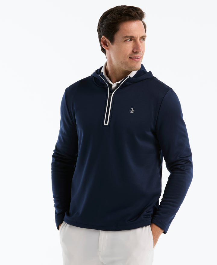 Quarter Zip Earl Hoodie-Jackets-Black Iris-S-Original Penguin