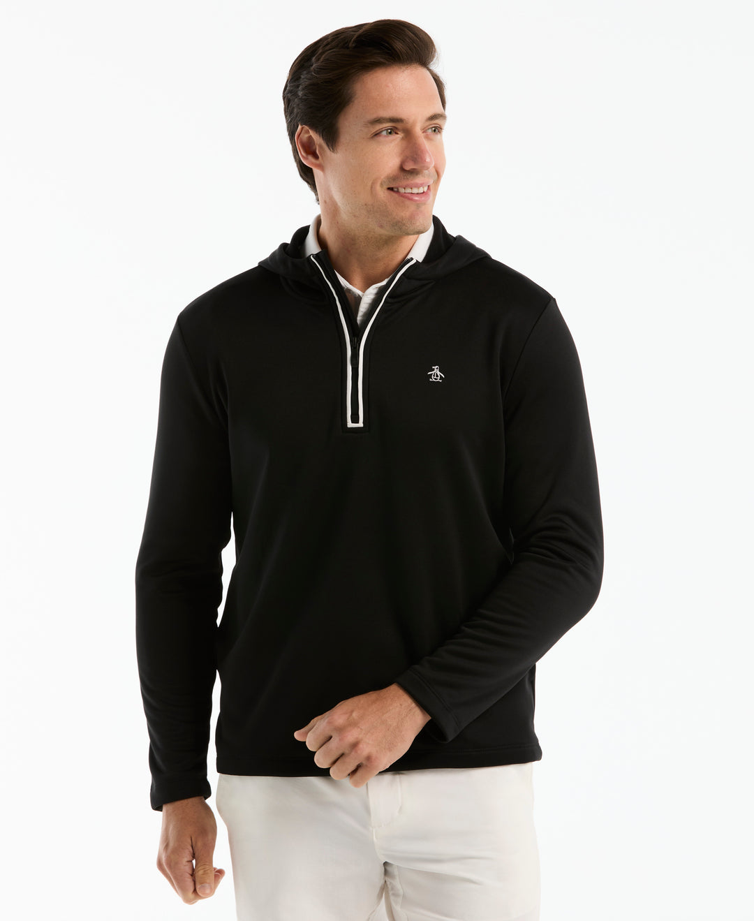 Quarter Zip Earl Hoodie-Jackets-Original Penguin