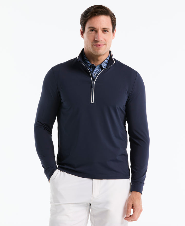 1/4 Zip Technical Earl Golf Shirt (Black Iris) 