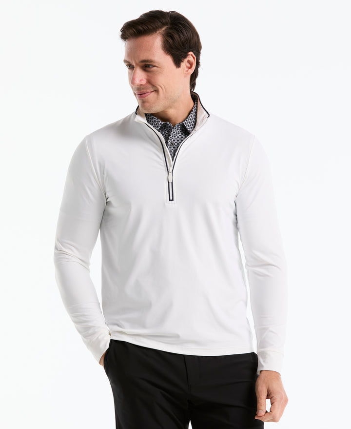 1/4 Zip Technical Earl Golf Shirt (Bright White) 