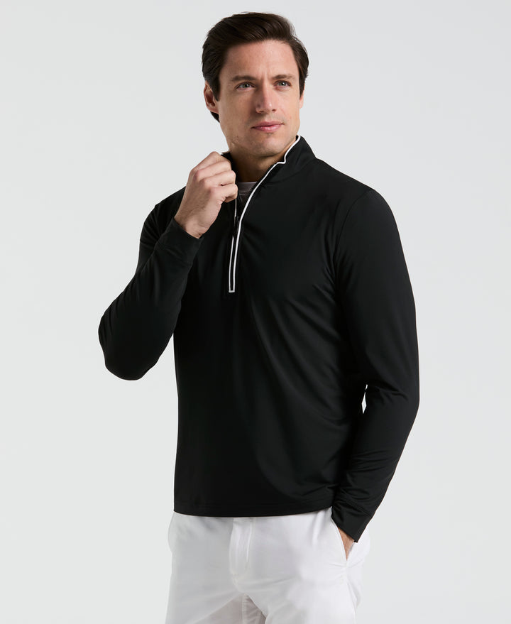 1/4 Zip Technical Earl Golf Shirt (Caviar) 