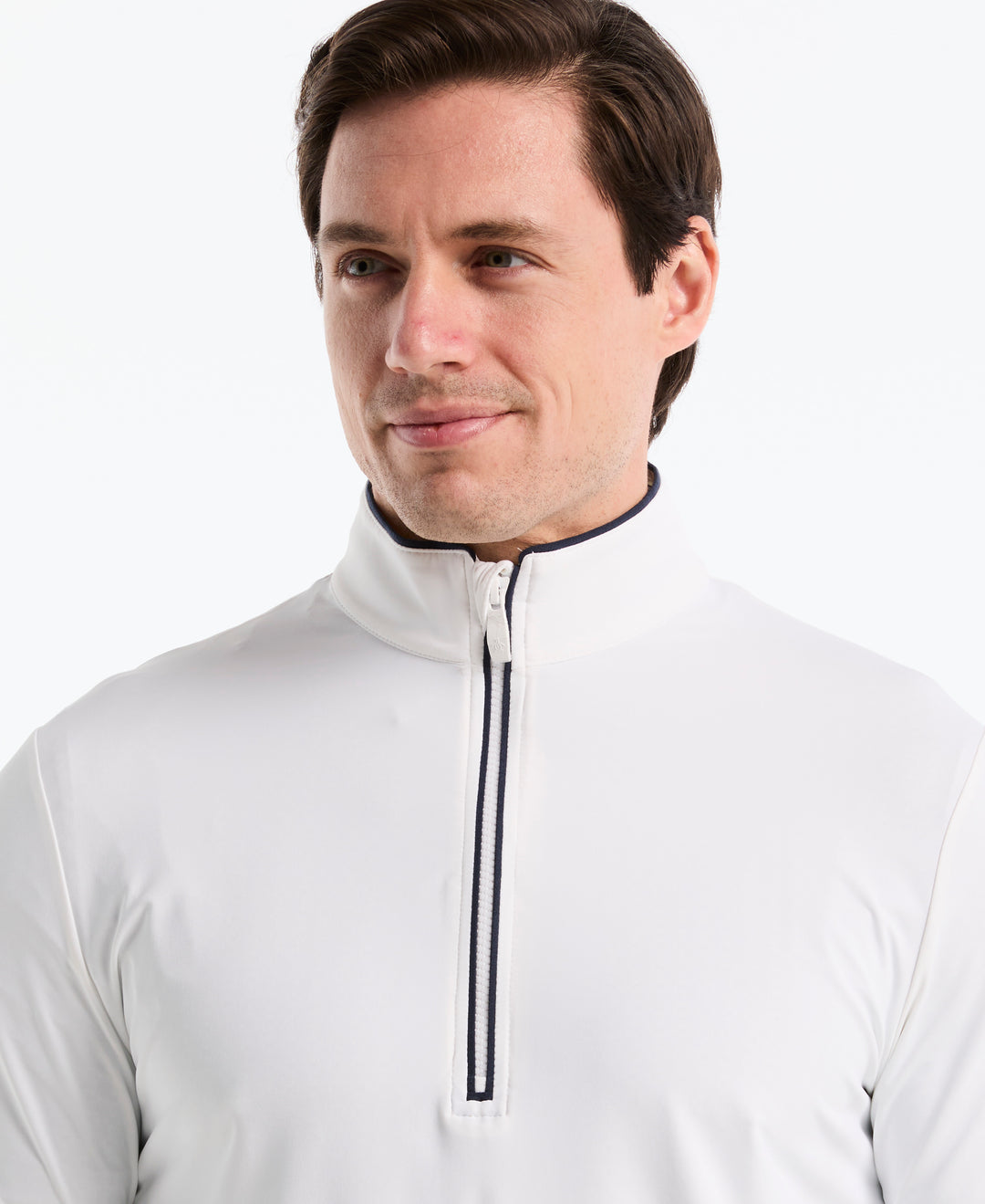 1/4 Zip Technical Earl Golf Shirt (Bright White) 