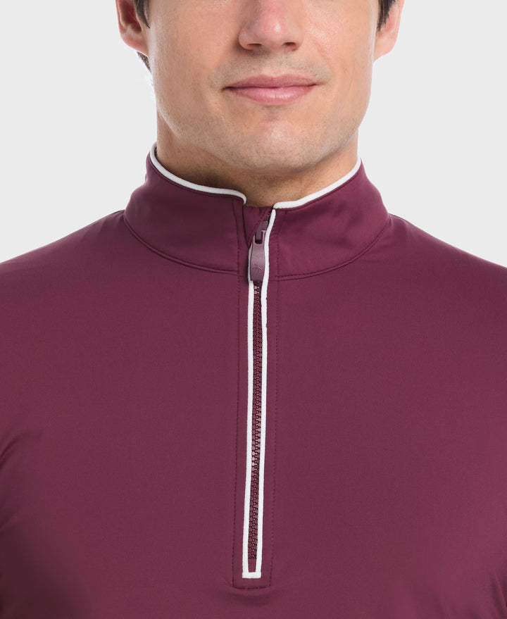 1/4 Zip Technical Earl Golf Shirt (Mauve Wine) 