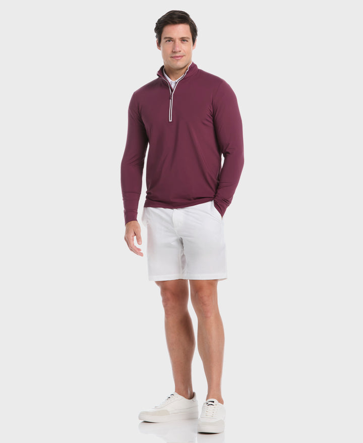 1/4 Zip Technical Earl Golf Shirt (Mauve Wine) 