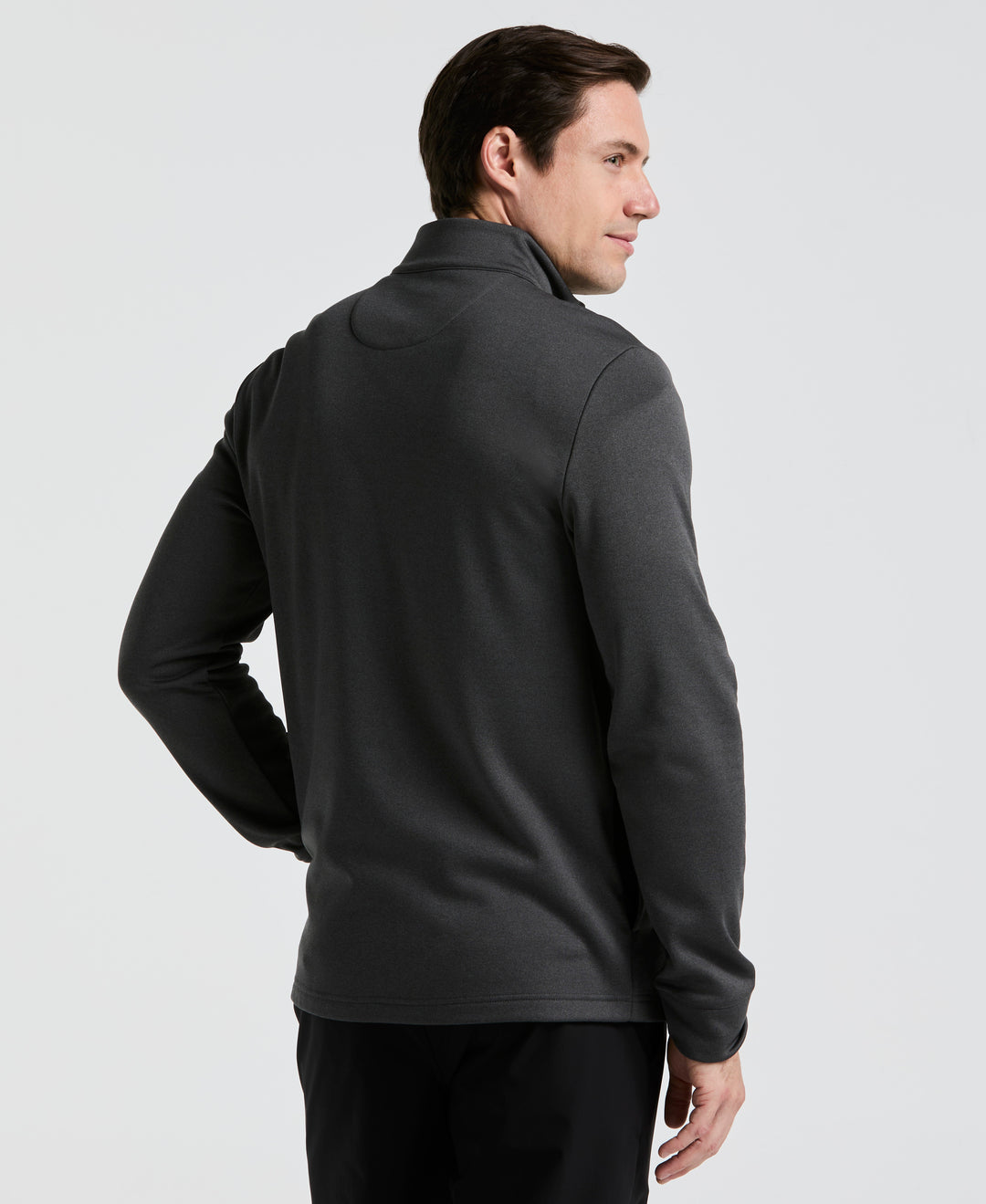 1/4 Zip Golf Pullover (Dark Caviar Heather) 