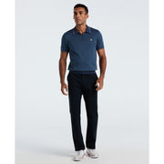 Cotton Jacquard Geo 1/4 Zip Sweater Polo (Sargasso Sea) 
