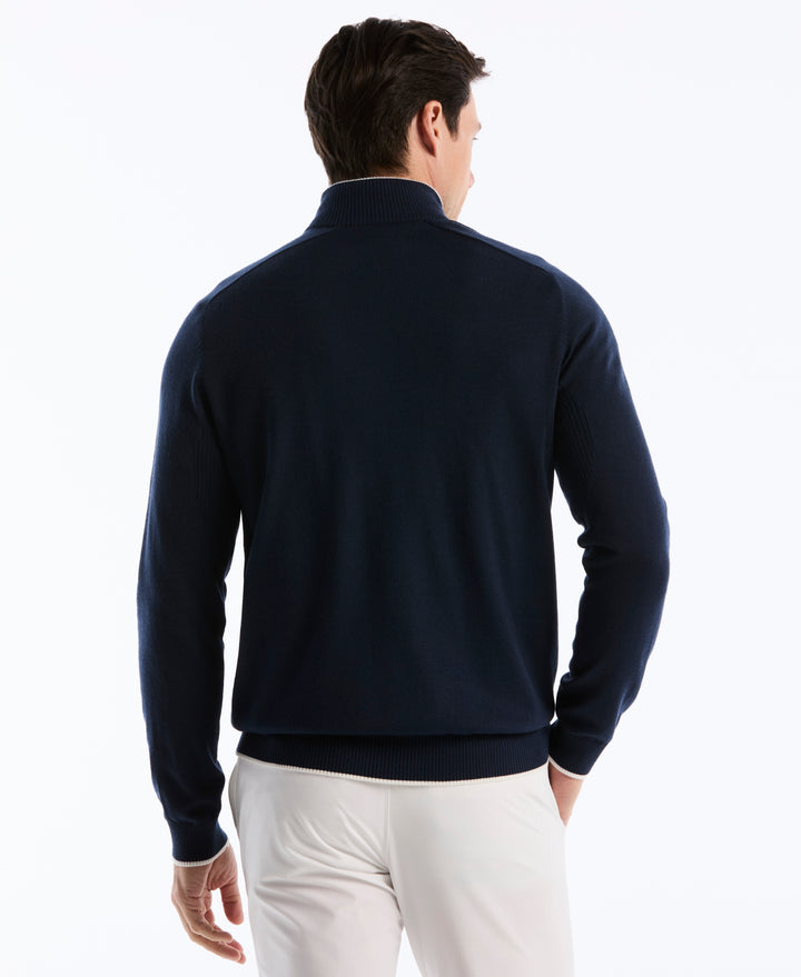 Quarter Zip Heritage Mock Golf Sweater-Golf Sweater-Original Penguin
