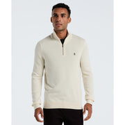 1/4 Zip Cotton Jersey Sweater (Birch) 