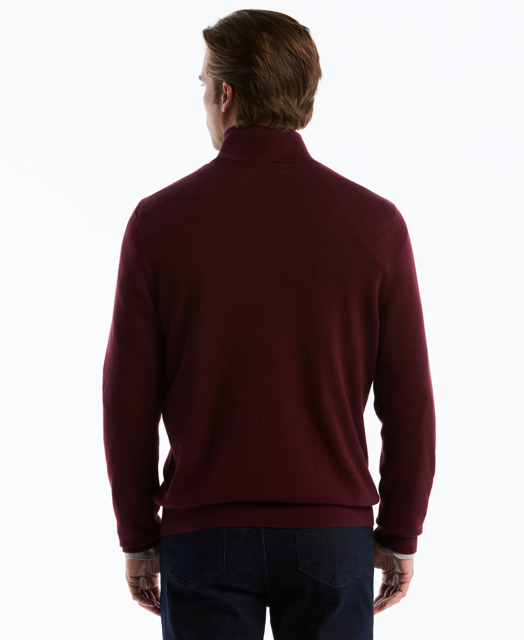 1/4 Zip Cotton Jersey Sweater (Port Royale) 
