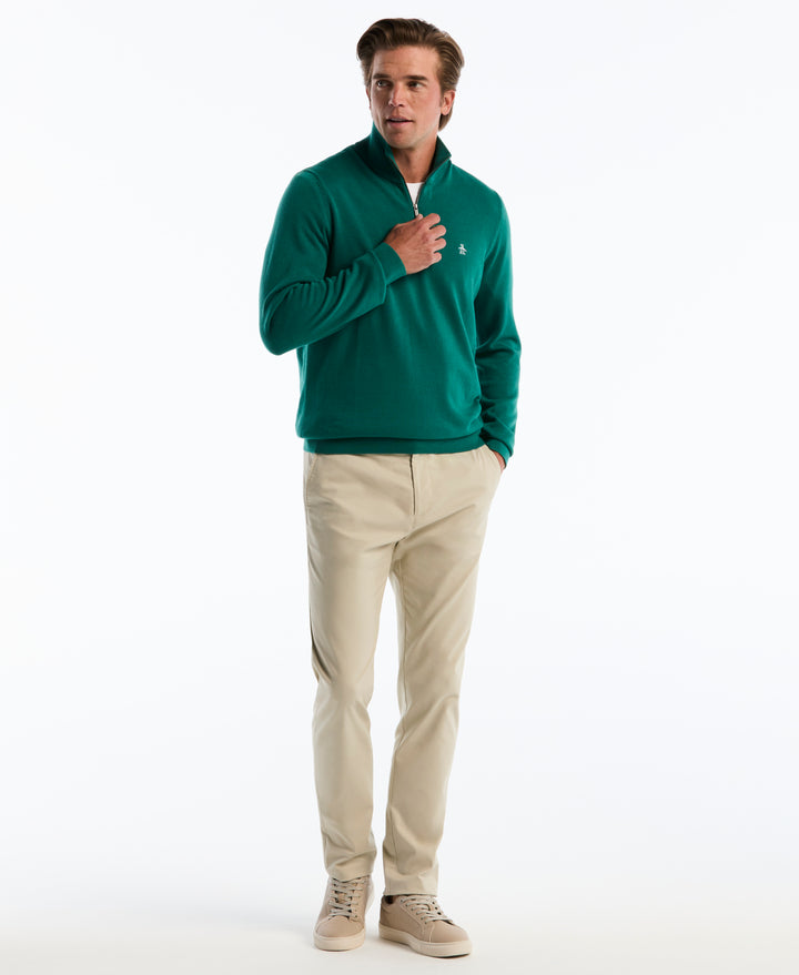 1/4 Zip Cotton Jersey Sweater (Storm) 