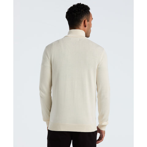 1/4 Zip Cotton Jersey Sweater (Birch) 