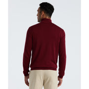 1/4 Zip Cotton Jersey Sweater (Cabernet) 