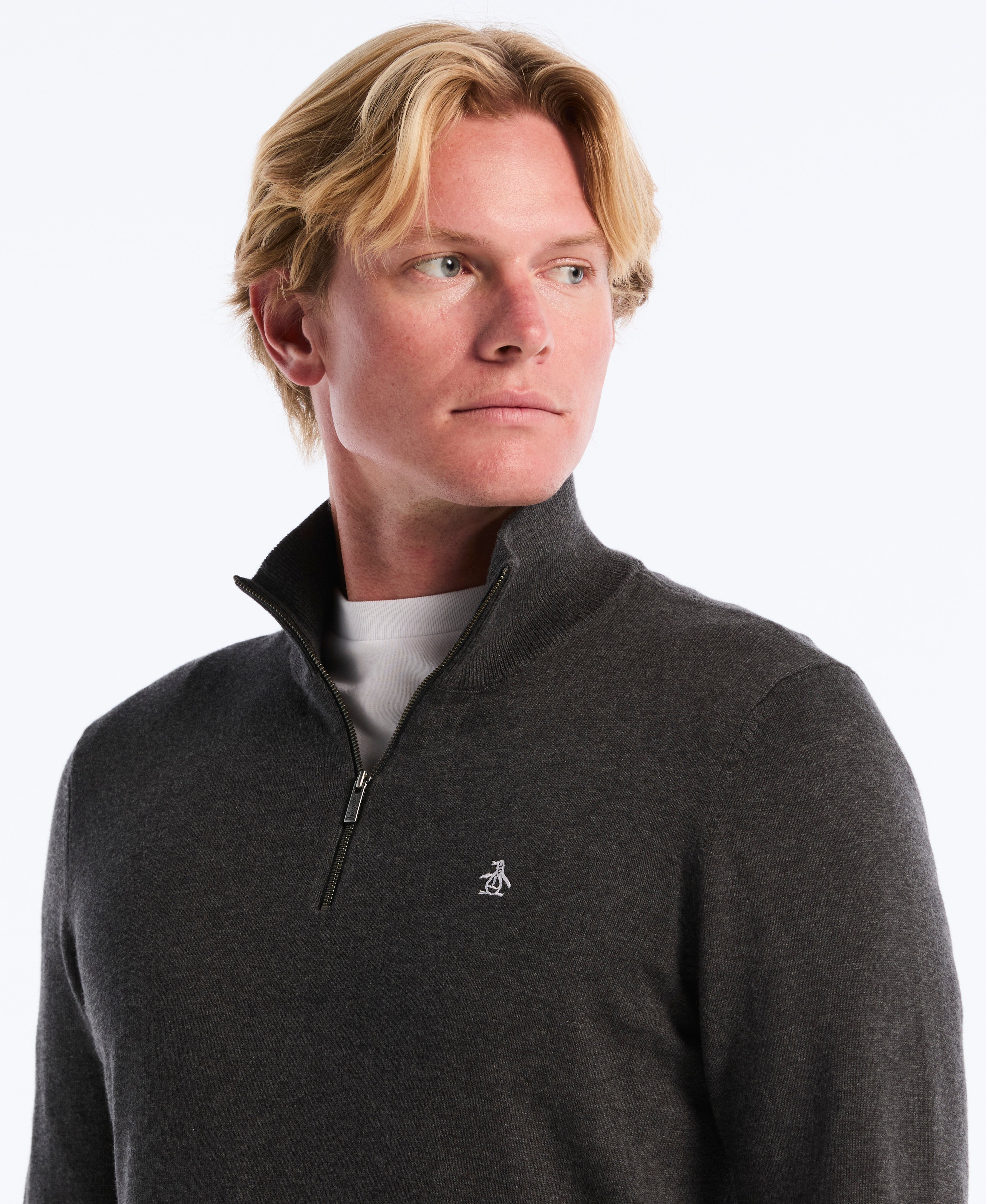 Quarter Zip Jersey Sweater – Original Penguin US