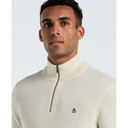 1/4 Zip Cotton Jersey Sweater (Birch) 