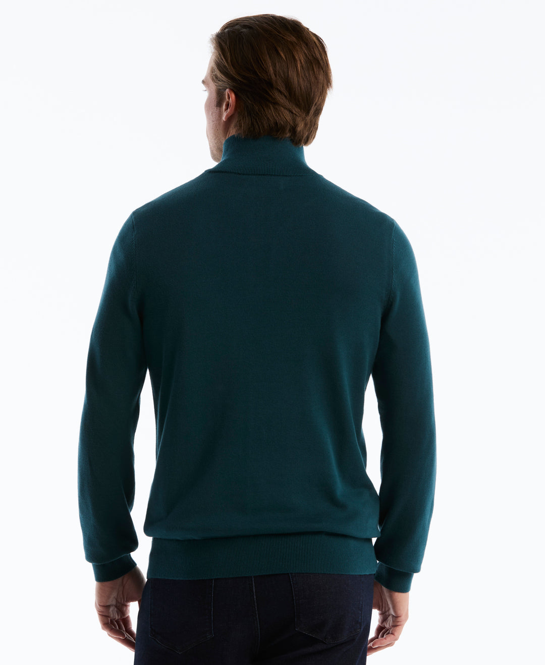 1/4 Zip Cotton Jersey Sweater (Reflecting Pond) 