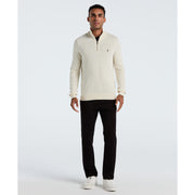 1/4 Zip Cotton Jersey Sweater (Birch) 