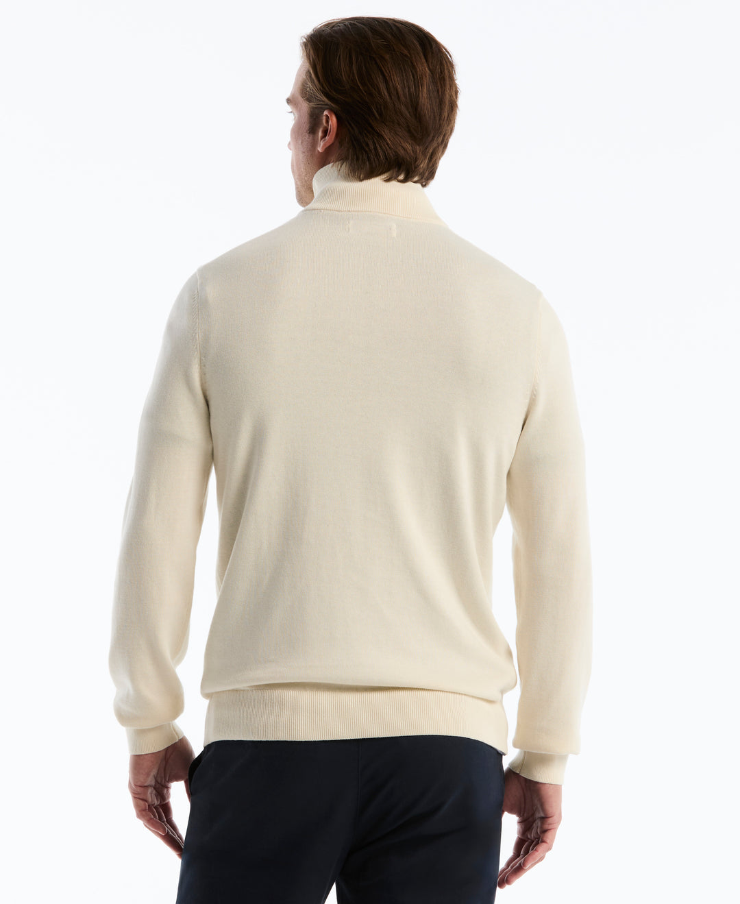 1/4 Zip Cotton Jersey Sweater (Birch) 
