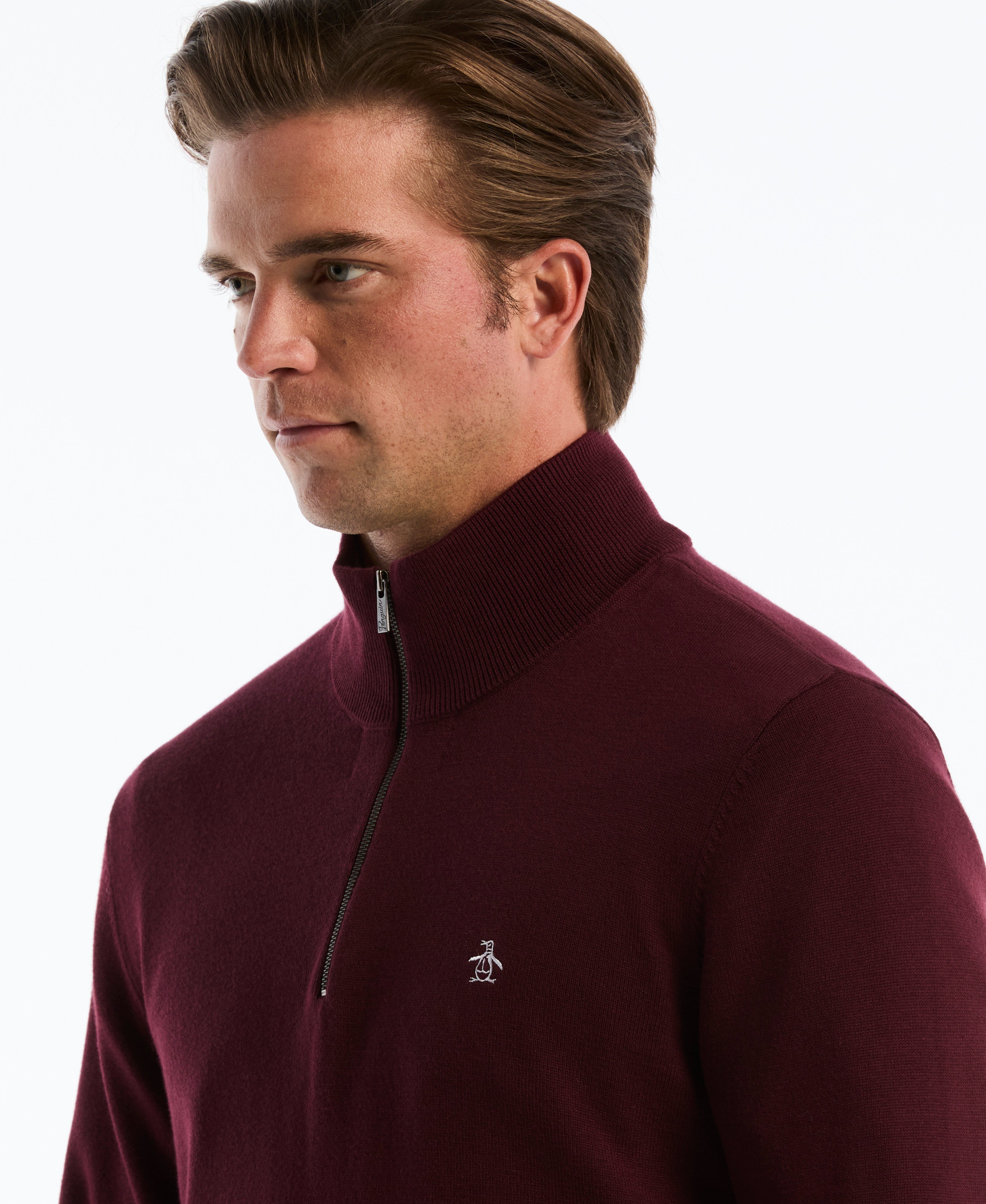 Quarter Zip Jersey Sweater – Original Penguin US