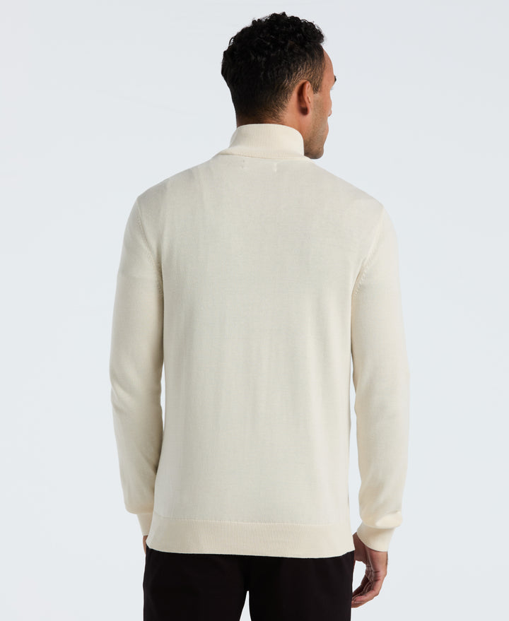 1/4 Zip Cotton Jersey Sweater (Birch) 
