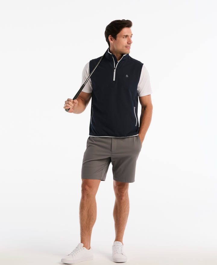 Quarter Zip Lightweight Wind Vest-Outerwear-Original Penguin